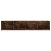 vidaXL CD Wall Shelf Smoked Oak 100x18x18 cm Engineered Wood