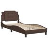 vidaXL Bed Frame without Mattress "Zadar" Brown 80x200 cm Faux Leather