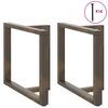 vidaXL Dining Table Legs T-Shaped&nbsp;2 pcs Black 90x35x(72-73) cm Steel