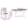 vidaXL Garden Dining Set Folding 7 pcs Grey Solid Acacia Wood