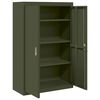 vidaXL Storage Cabinet 2 pcs Olive Green 90 x 40 x 140 cm Steel