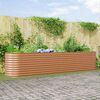 vidaXL Raised Bed Brown 400 x 80 x 81 cm Steel