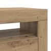 vidaXL TV Cabinet with LED Lights Artisan Oak 90x35x40 cm Engineered Wood