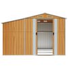 vidaXL Garden Shed Light Brown 277x279x179 cm Galvanised Steel