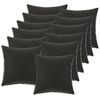 vidaXL Cushion with Pillow HEERLEN 12 pcs Black Polyester