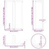 vidaXL Bar Table Legs T-Shaped&nbsp;2 pcs Black 60x35x(100-101) cm Steel