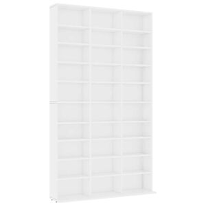 vidaXL CD Cabinet White 102x23x177,5 cm Engineered Wood