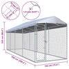 vidaXL Outdoor Dog Kennel with Roof 760x190x225 cm
