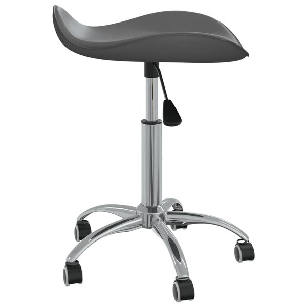vidaXL Salon Spa Stool Grey Faux Leather