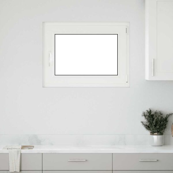 vidaXL Basement Window RISOR 80x60 cm Tilt&Turn DIN Right White