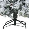 vidaXL Artificial Hinged Christmas Tree White 210 cm PE and PVC