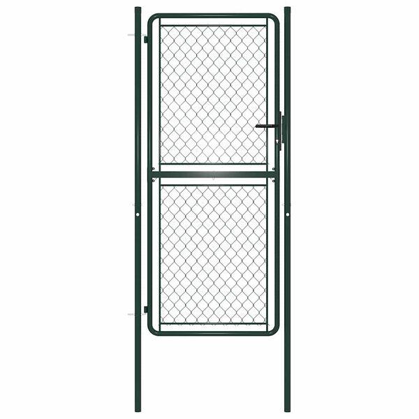 vidaXL Garden Gate Steel 100x175 cm Green