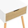 vidaXL Bedside Cabinet White & Sonoma Oak 40x40x56 cm Engineered Wood