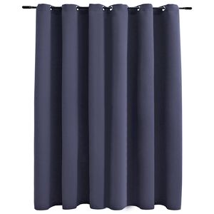 vidaXL Blackout Curtain with Metal Rings Anthracite 290x245 cm