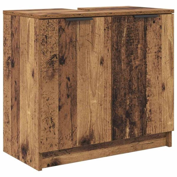 vidaXL Bathroom Cabinet Old Wood 64.5 x 33.5 x 59 cm Engineered Wood