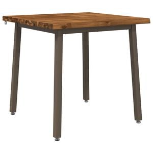 vidaXL 70 x 70 x 75 cm Solid Acacia Wood Natural and Coffee Square