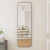 vidaXL Wall-mounted Mirror Black 30x100 cm Rectangle