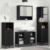 vidaXL Bathroom Furniture Set 3 pcs Black Oak Engineered Wood