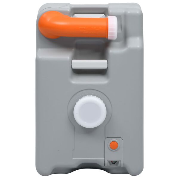 vidaXL Wheeled Water Tank for Camping 25 L Grey