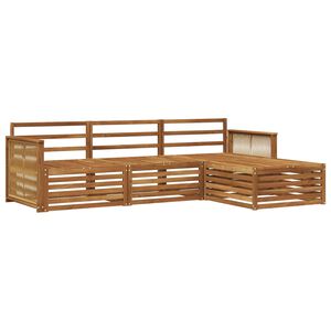 vidaXL Outdoor Sofa Set Natural 249 x 162.5 x 73 cm Solid Acacia Wood