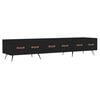 vidaXL TV Cabinet Black 150x36x30 cm Engineered Wood