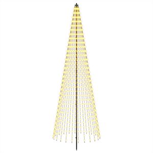 vidaXL LED Christmas Tree EKENAS 285 cm 744 LEDs Warm White Steel