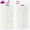 vidaXL Solar LED Pathway Light 2 pcs White Cold Rolled Steel
