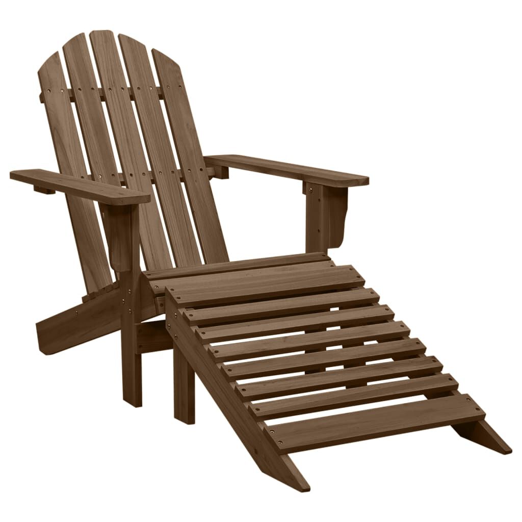 Wooden chair outlet with ottoman