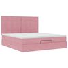 vidaXL Ottoman Bed with Mattresses Pink 180x200cm Velvet