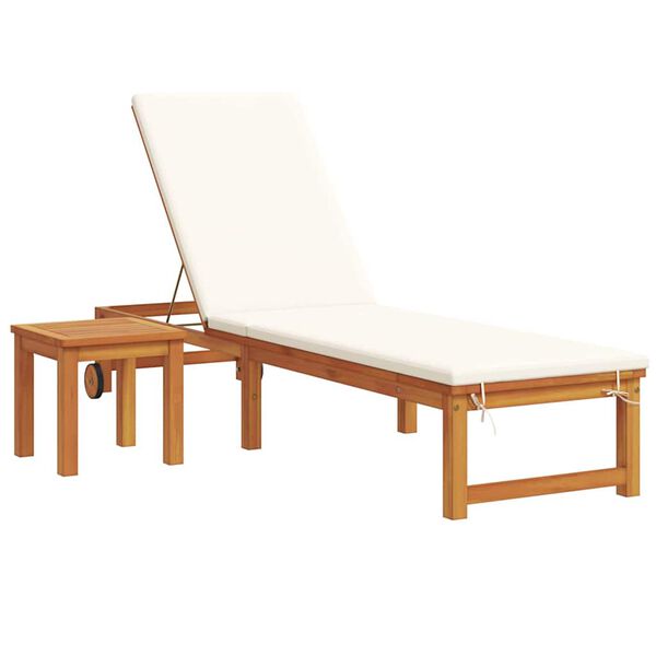 vidaXL Sun Lounger 2 pcs Brown 35 x 35 x 34cm Solid Acacia wood