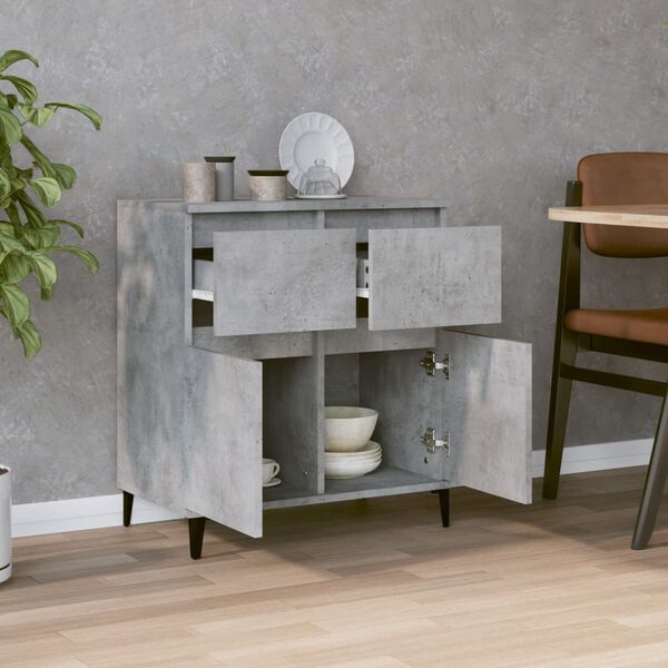 vidaXL Sideboard Concrete Grey 60x35x70 cm Engineered Wood