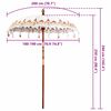 vidaXL Balinese Parasol Cream 190 x 190 x 260 cm Cotton and Wood
