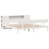 vidaXL Bookcase Bed without Mattress White 180x200 cm Super King Solid Wood Pine