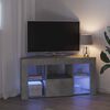 vidaXL Corner LED TV Cabinet Concrete Grey 100 x 40 x 50 cm