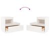 vidaXL Bedside Cabinets 2 pcs White 60x34x51 cm Solid Wood Pine