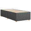 vidaXL Bed Frame without Mattress Dark Grey Single Fabric