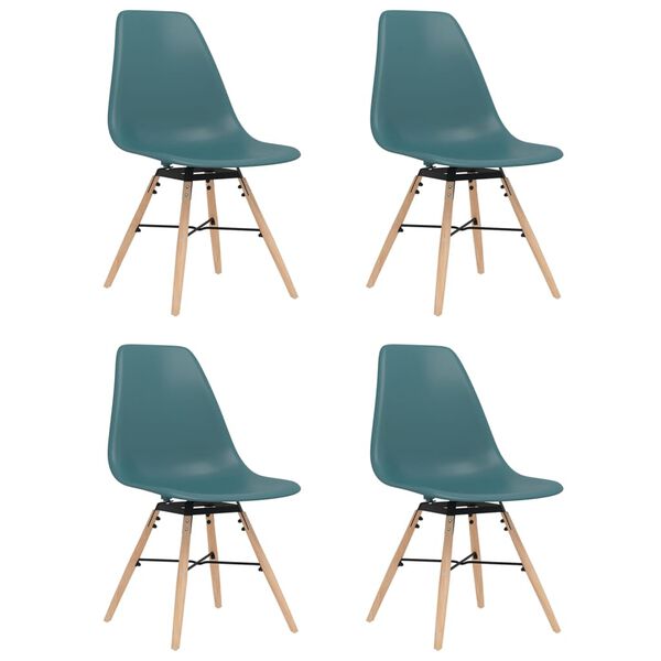 vidaXL Dining Chairs 4 pcs Turquoise PP