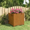 vidaXL Planter with Legs Rusty 50x50x50 cm Corten Steel