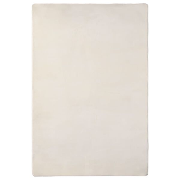 vidaXL Teddy Rug Cream 200x140 cm