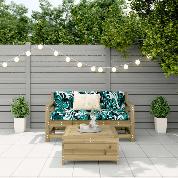 vidaXL 3 Piece Garden Sofa Set Impregnated Wood Pine