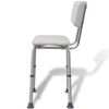 vidaXL Shower Chair Aluminium White