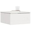 vidaXL Bedside Table 2 pcs White 37 x 35 x 18.5 cm Solid pine wood