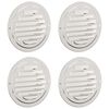 vidaXL Air Vent Covers 4 pcs Silver 100 mm Stainless Steel