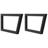 vidaXL Shelf Brackets for Washbasin 2 pcs Black Trapezium Steel