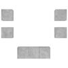 vidaXL 6 Piece TV Wall Units with LED Concrete Grey Engineered Wood