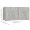 vidaXL 6 Piece TV Cabinet Set Concrete Grey Engineered Wood