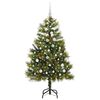 vidaXL Artificial Hinged Christmas Tree with Cones Green 150 cm