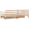 vidaXL Daybed with Drawers without Mattress 90x190 cm Single Solid Wood