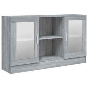 vidaXL Vitrine Cabinet Grey Sonoma 120x30,5x70 cm Engineered Wood
