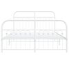 vidaXL Metal Bed Frame without Mattress with Footboard White 140x190cm